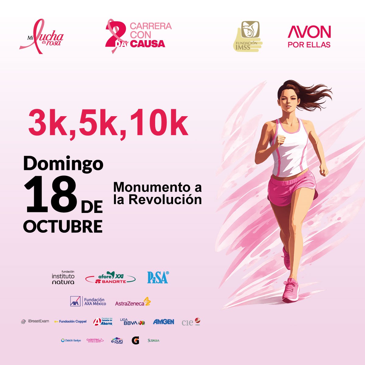Cartel de 2da CARRERA CON CAUSA FUNDACIÓN IMSS + AVON 2026